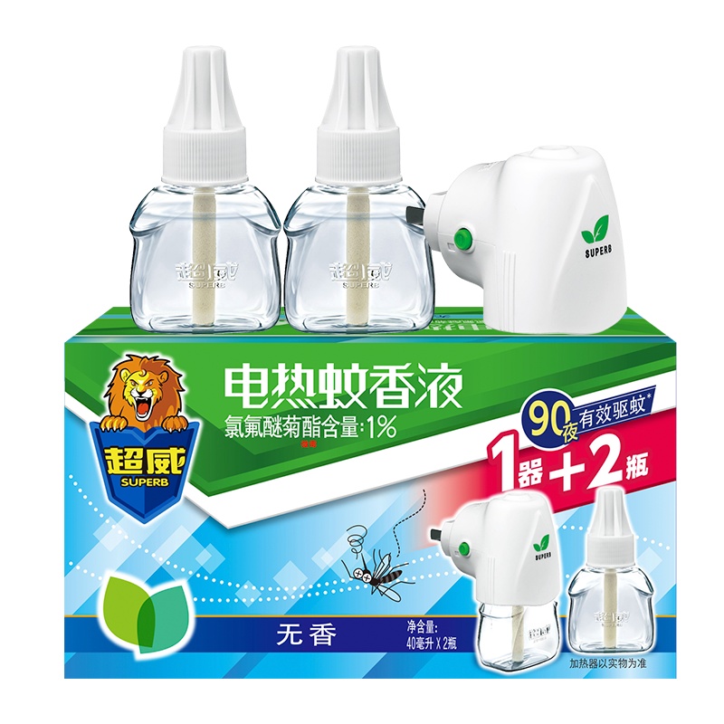 超威无香电蚊液2瓶+一直插加热器