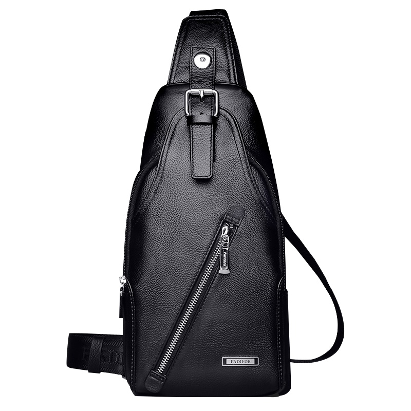男士胸包真皮胸包男潮牌胸前包斜挎胸包男包胸包男款男士胸包真皮男士单肩包男士背包