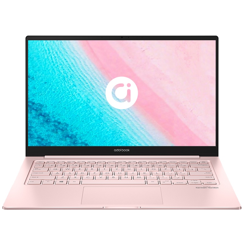 华硕a豆 adolbook13 2020 高颜值全面屏高色域金属轻薄本笔记本电脑(i5-1035G1 16G 512G MX350)迷幻海洋