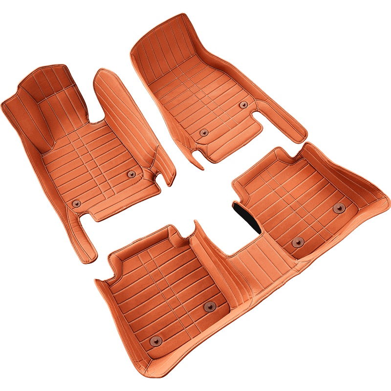 小米生态链 迈未全包围汽车脚垫专车专用定制版纤维皮革丝圈地垫双层压模一体成型TN-YQT04 单层皮革浅咖色