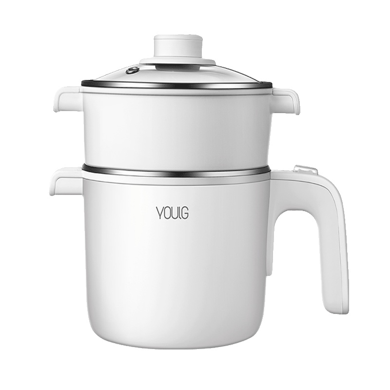 苏宁极物X阳朗电煮锅宿舍学生锅多功能小功率一体电热锅火锅家用泡面白色