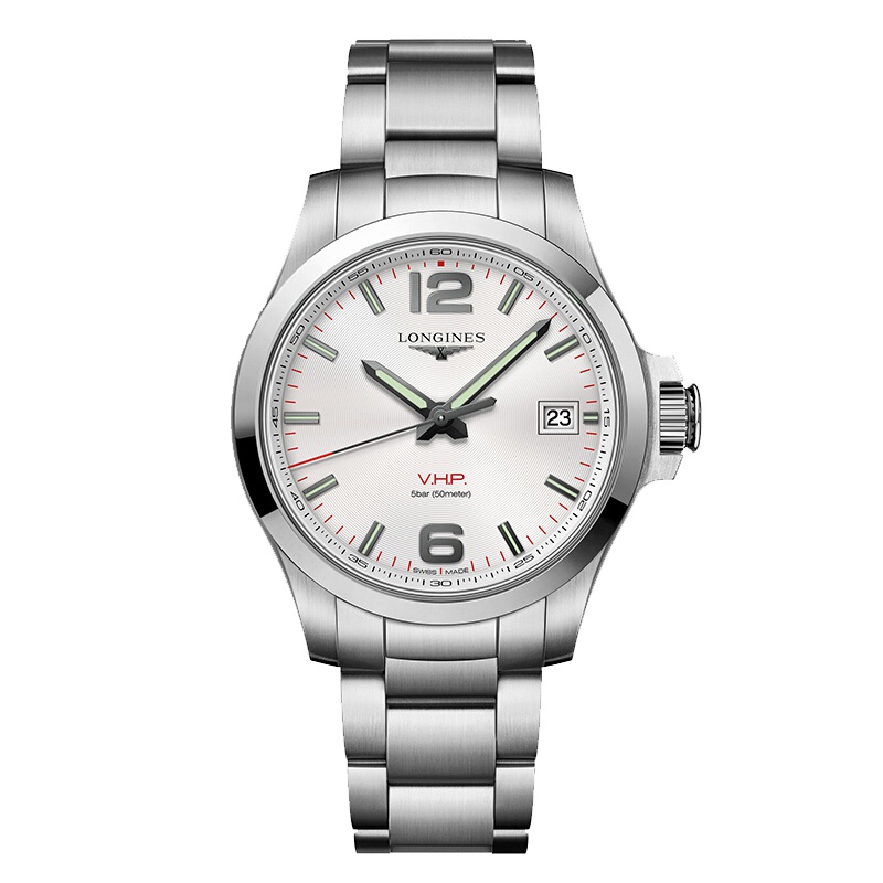 浪琴(Longines)瑞士品牌男士手表康卡斯系列VHP高精度石英表男L3.716.4.76.6