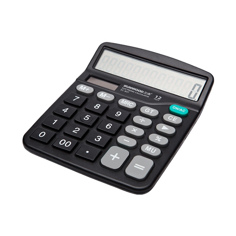三木(SUNWOOD) 837计算器12位数财务办公学生太阳能计算机