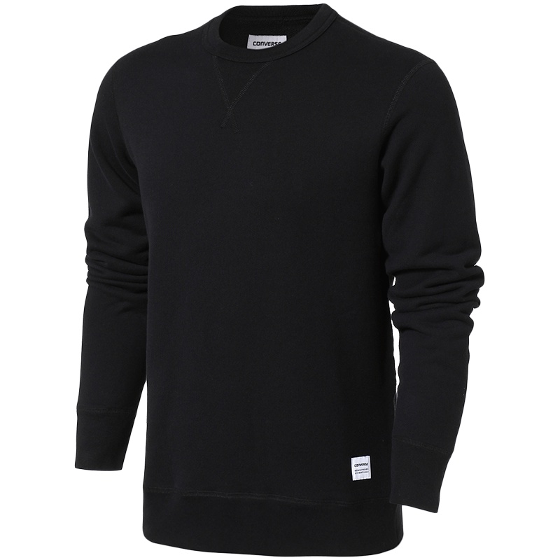 【自营】CONVERSE匡威男装运动休闲保暖圆领卫衣10000654 L 10000654-A01黑色