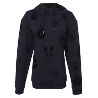 MCQ女士黑色棉质套头连帽卫衣481637 RLJ74 1000