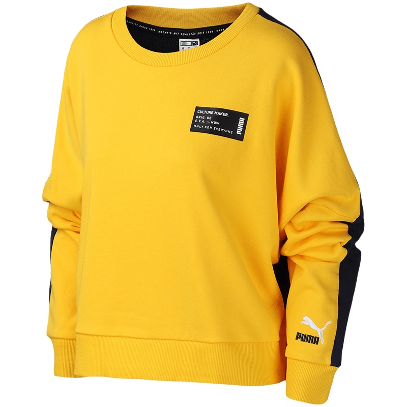 PUMA黑标女装运动服刘雯同款休闲针织圆领卫衣597913