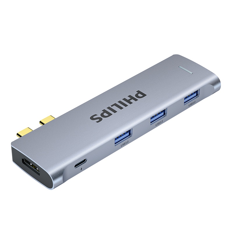 飞利浦type-c拓展坞电脑转换器 转接头笔记本扩展macbook pro苹果配件air投影仪转换器SWR1604M