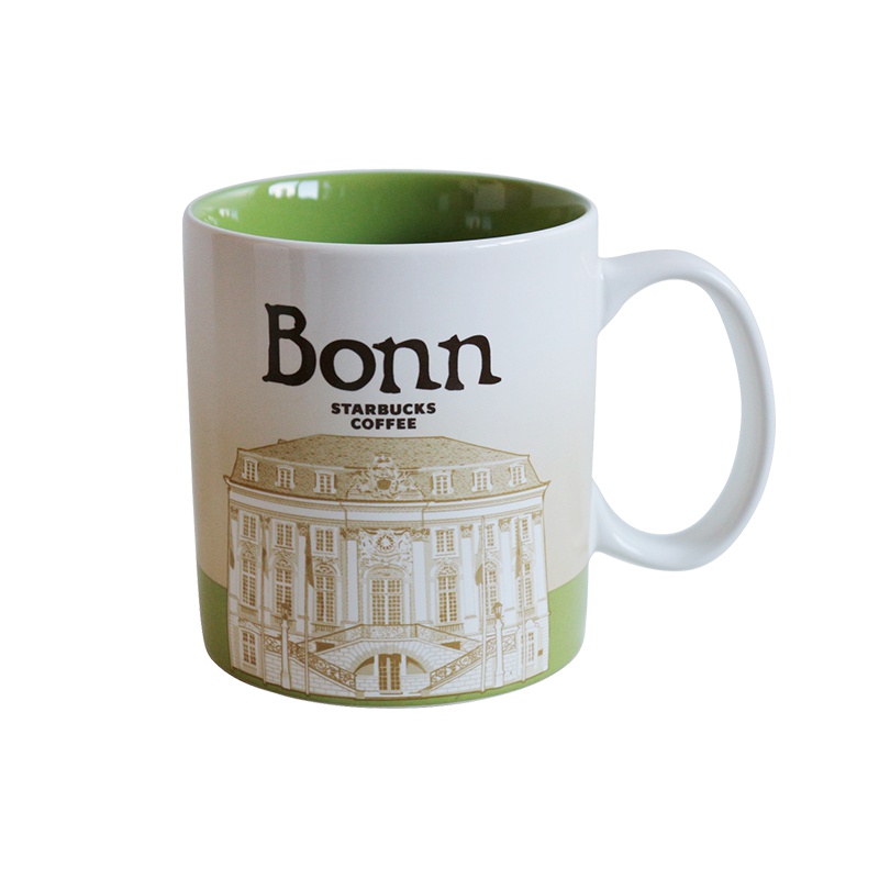[德国波恩]星巴克(Starbucks) Bonn波恩城市主题陶瓷马克杯 星巴克杯子 414ml 水杯杯具 德国进口