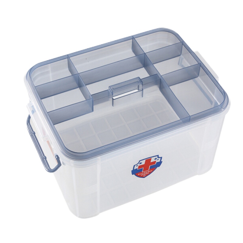 稻草熊手提家用收纳药箱27*18*16.5CM