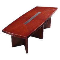 卡里鳄450*160*75cm会议桌KLE—HYSW02实木皮油漆办公长条会议桌接待长桌(适用25平)