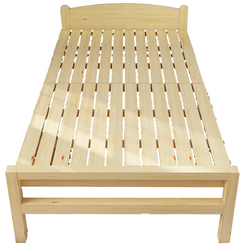 钜晟 松木折叠床实木床简易办公室午休床折叠床1.2米JSC01