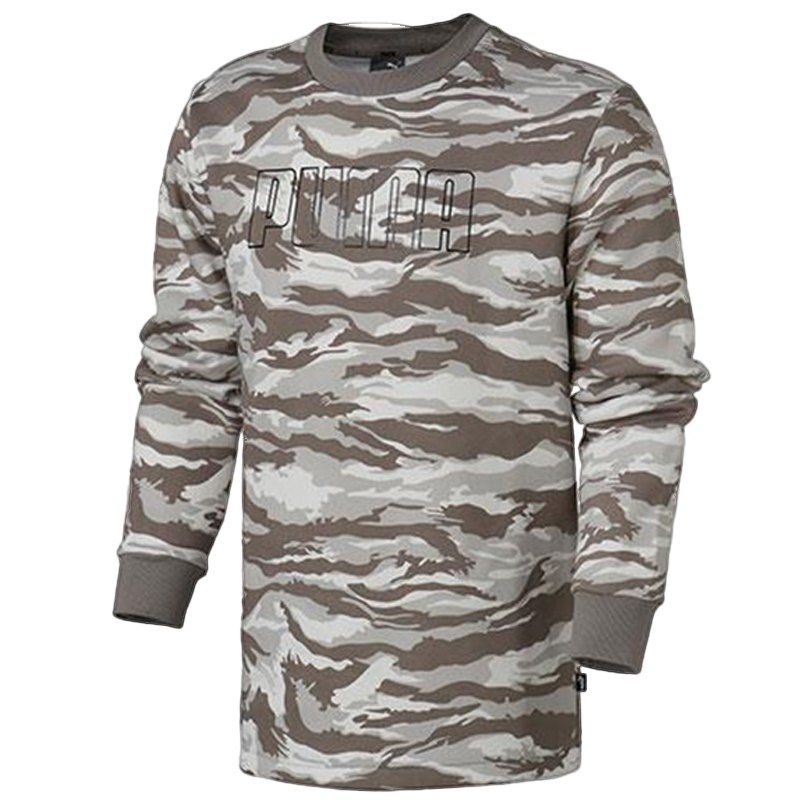 彪马(PUMA)运动服男装迷彩套头运动长袖针织卫衣85505338