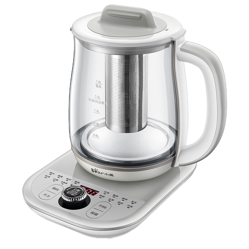 小熊(bear) YSH-C18E1 养生壶 玻璃电热水壶 煮茶器 电炖盅 单套装