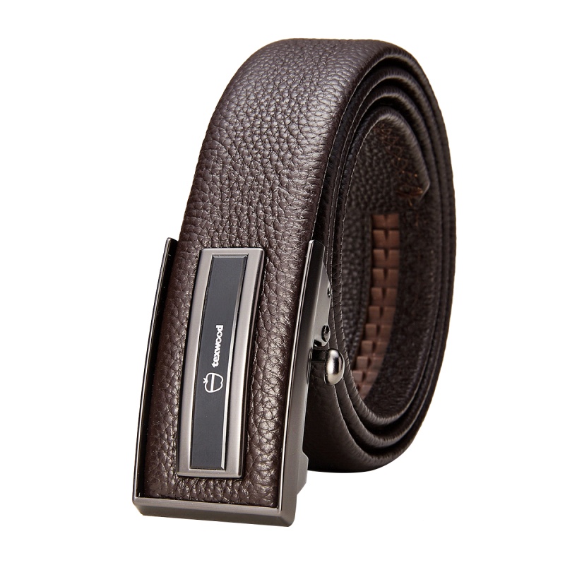 texwood 萍果牌皮带男士真皮自动扣韩版青年商务百搭腰带简约休闲潮人牛皮裤带