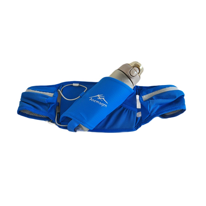 阿尼玛卿 跑步腰包 水杯包水壶手机腰包休闲登山越野马拉松健身骑行DB-18308 蓝色