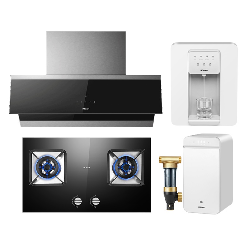 老板(ROBAM)厨电套装 油烟机灶具 净水器管线机28A0+57B0+JV332A-600G+GX03+GL05
