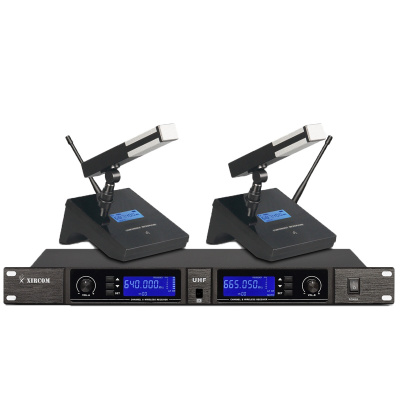 XIRCOM(捷讯)XC-2400C 一拖四无线台式鹅颈话筒,会议室扩音或视频会议中应用,频率可调