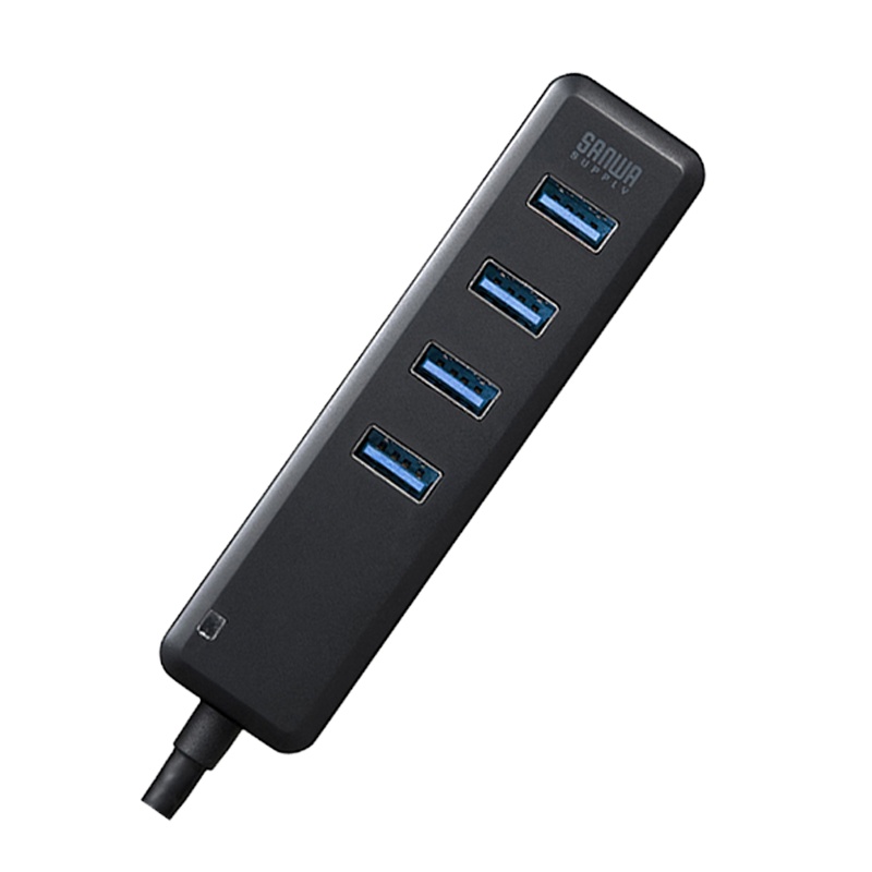 山业(SANWA) USB-3H405BK 磁铁吸附4口USB3.0集线器 (计价单位:个)
