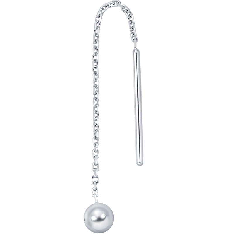 周生生(CHOW SANG SANG)Pt950铂金耳饰Ear Play耳玩圆球单边耳线耳环 定价