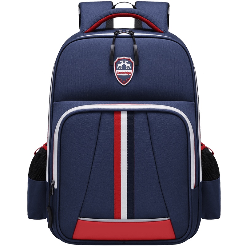 第九城（V.NINE） 小学生书包1-3-6年级英伦大容量多隔层护脊双肩包荧光警示安全背包