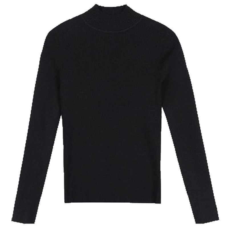 N专柜同款韩版半高圆领毛针织衫女式2019秋冬季新款套头长袖修身内搭打底毛衣30094240