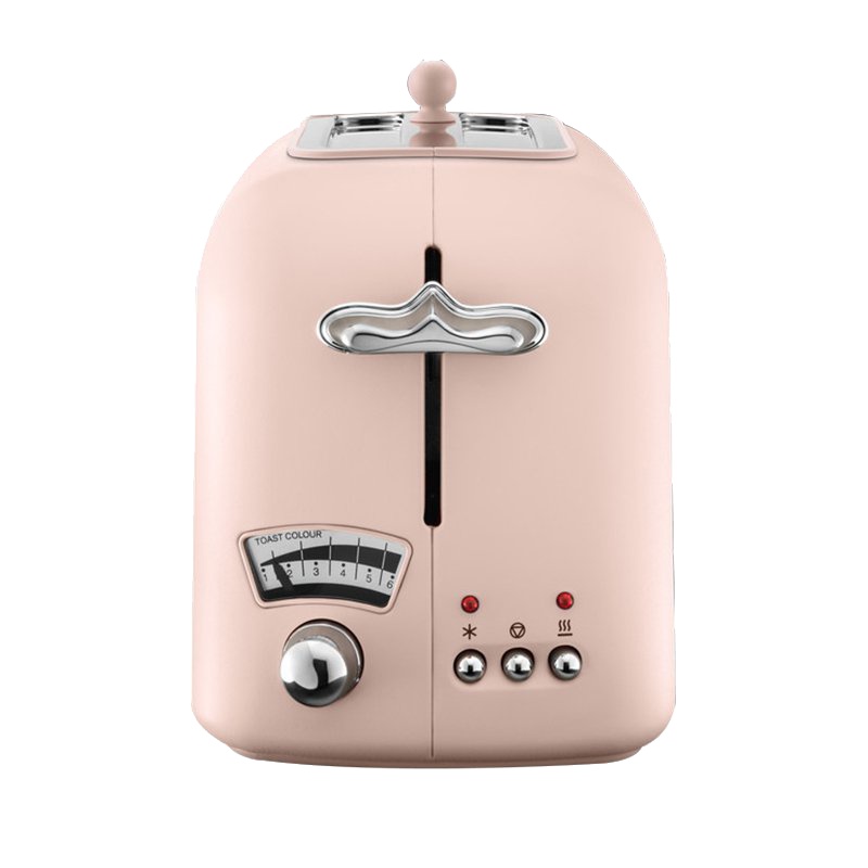 德龙DeLonghi早餐多士炉花园系列CT02.PK 双面烘烤解冻再加热自动弹出声音提示带防尘盖三明治烤面包片吐司机