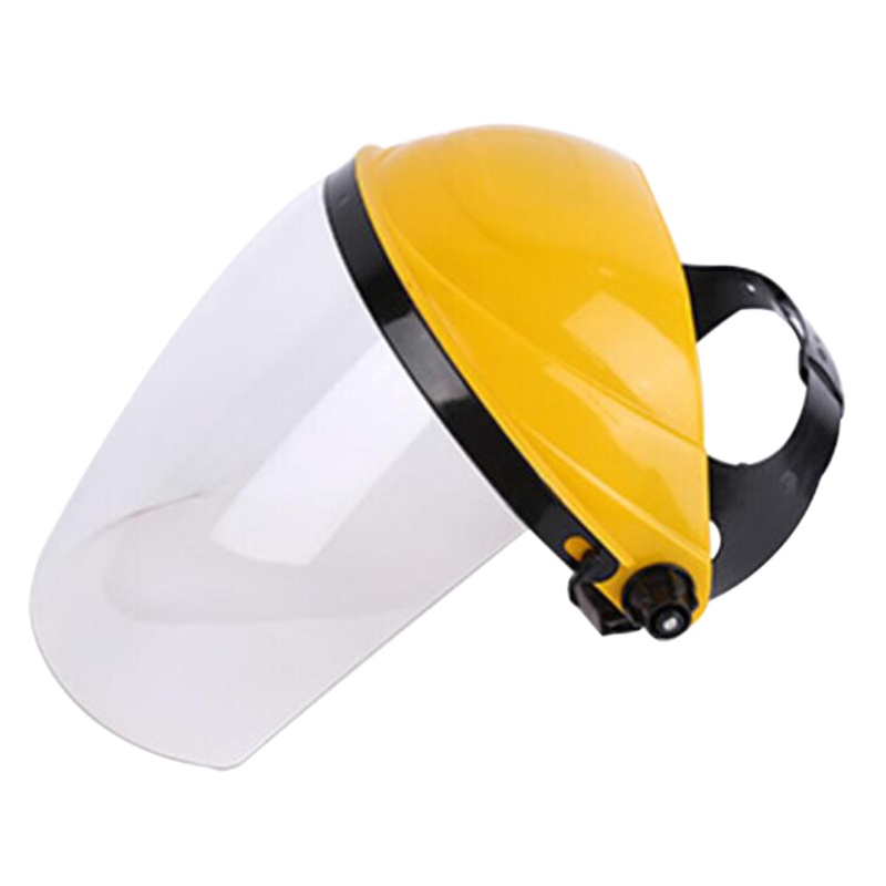 海斯迪克 HK-764 耐高温氩弧焊防护面罩 透明有机玻璃焊接防护面罩 电焊黄顶面罩/白色