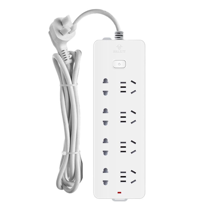 公牛(bull) GN-403 新国标插座 插线板/插排/接线板/拖线板 8位总控全长5米 10个起订 一个价格