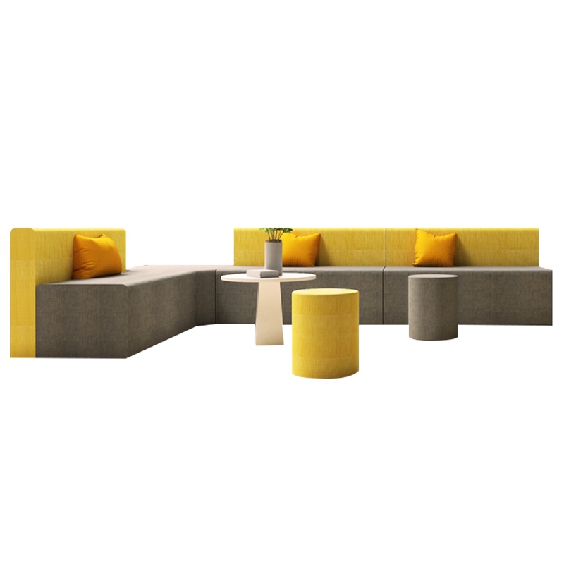 尖辉创意新款休闲组合转角布艺办公室简约现代会客接待洽谈休息区沙发