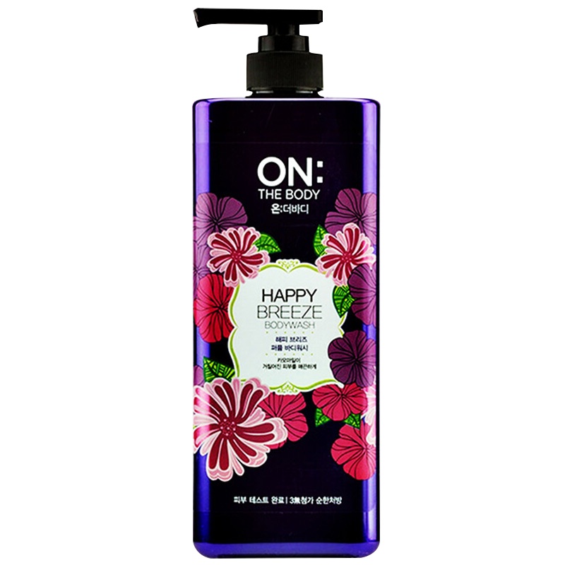 [家庭装超大容量]ON THE BODY 快乐微风香薰沐浴露 900ML香水沐浴 保湿补水 各种肤质通 带泵 成人
