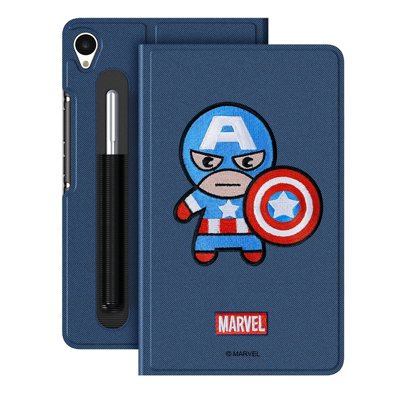 ESCASE 2019年新款华为M6平板保护套 8.4英寸保护壳 硅胶软边全包防摔刺绣工艺 漫威美国队长