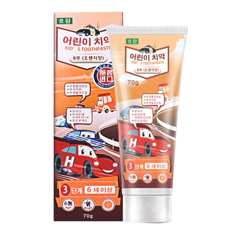 皓蓝 玩具车儿童牙膏3段(6岁+)70g