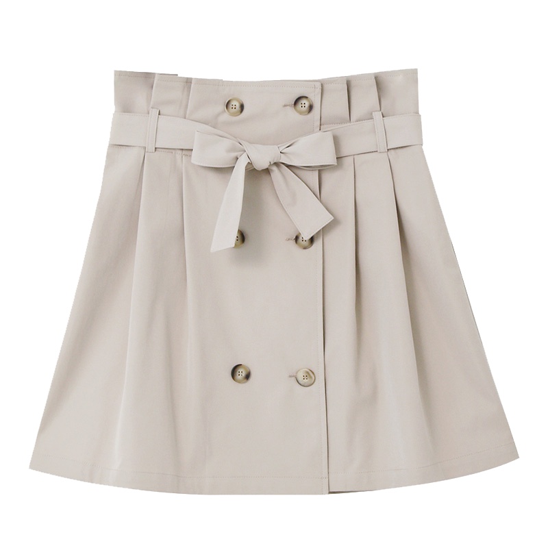 韩都衣舍2019韩版女装夏装新款a字裙短款腰带半身裙EQ12976婋0629