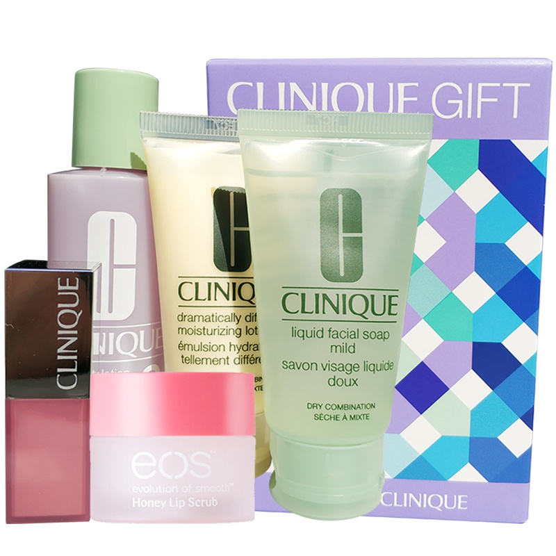 倩碧(CLINIQUE)2018秋冬三部曲4件套1+伊欧诗蜜糖护唇磨砂霜10g