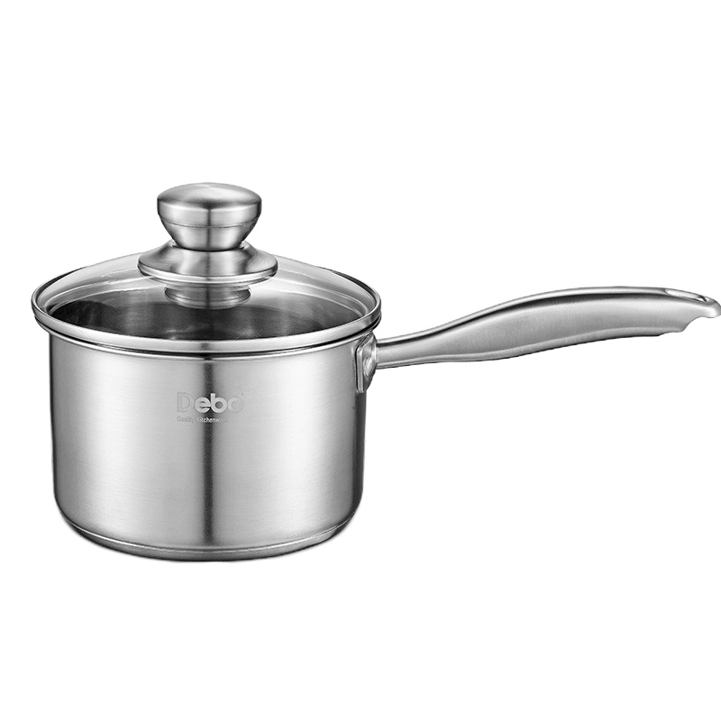 德铂(Debo)德铂蒂诺奶锅304不锈钢加厚小汤锅复合底16cm DEP-607 单个装