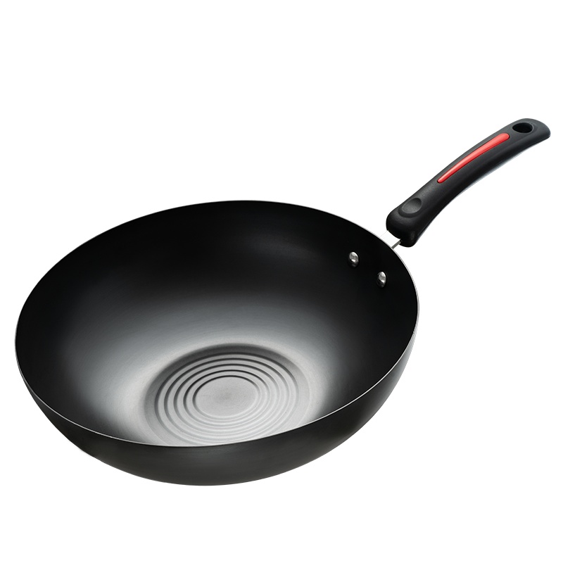 爱仕达(ASD) 锅具铁锅 家用炒锅 无涂层不易锈传统中式大铁锅 燃气明火适用炒菜锅 CF30F3WG