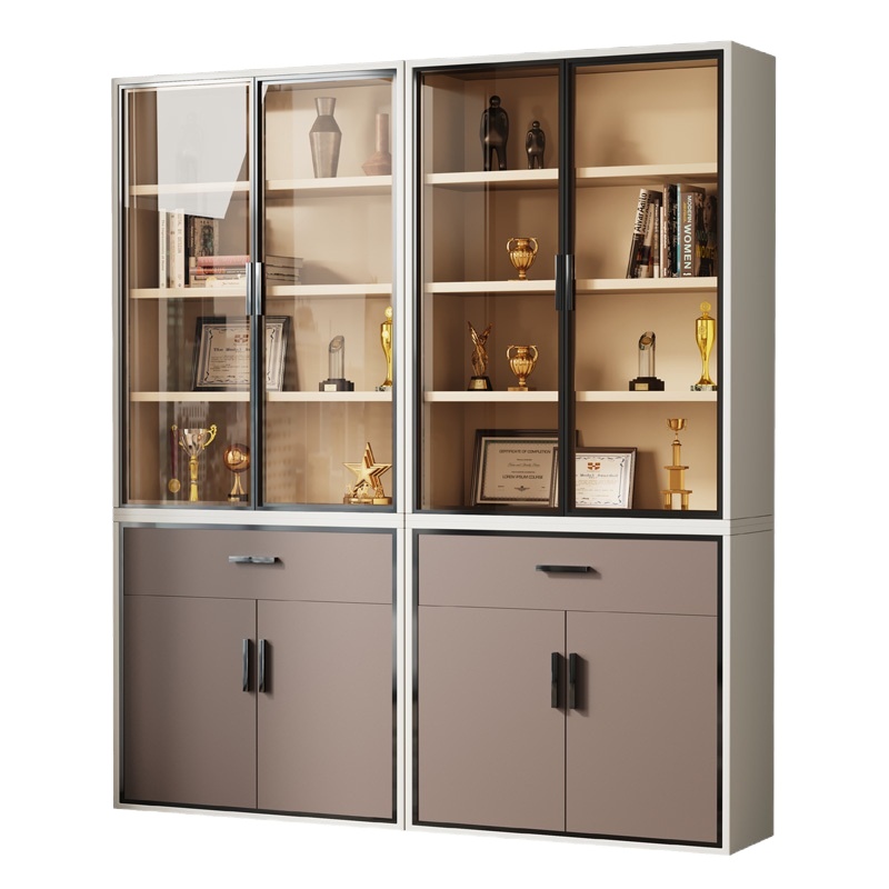 木质玻璃门陈列柜书柜