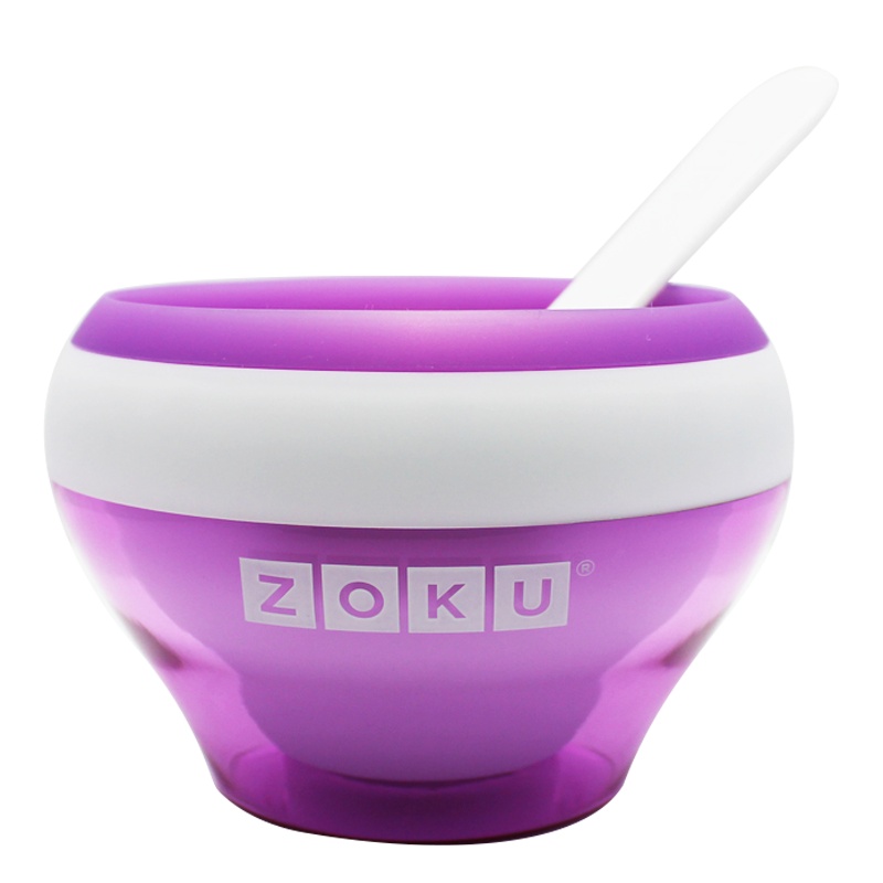 美国zoku冰淇淋机冰淇淋杯创意冰激凌机家用碗DIY自制冰棒冰糕碗(紫色)