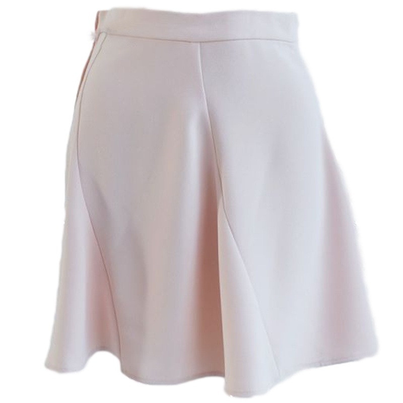 【福利款】拉夏贝尔ulifestyle半身裙夏季新款甜美纯色简约荷叶边显瘦a字裙