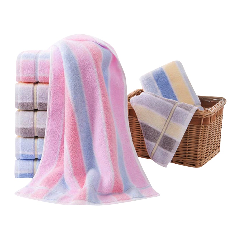 金号纯棉毛巾3条装无捻纱柔软吸水大毛巾