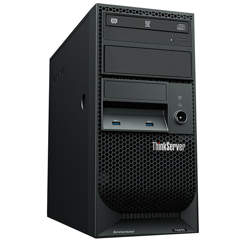 联想(Lenovo) TS250 19寸塔 式服 务 器至强E3-1225v6 16G 2*1T DVDw10专业三年保