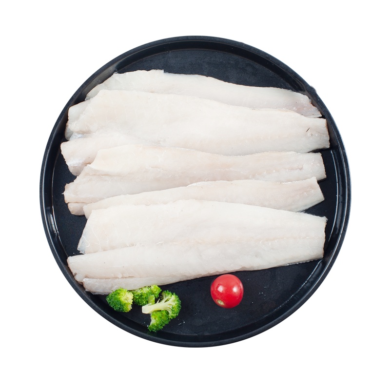 禧美海产 冷冻深海狭鳕鱼片带皮去刺400g
