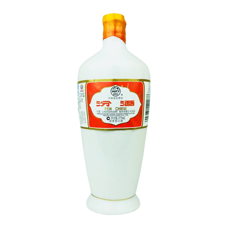 融汇老酒 杏花村 汾酒 53度 玻璃汾酒 375ml 清香型 2012年 375mlx12瓶