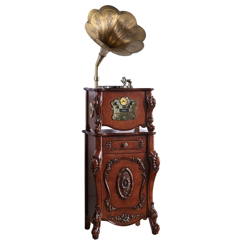 欧蒂诺 ODNOVEO828留声机复古黑胶唱片机客厅音响老式欧式大喇叭