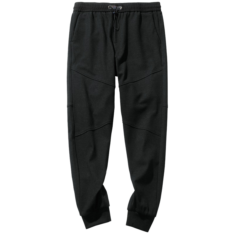 千纸鹤运动裤男2019新款青年时尚黑色小脚九分休闲裤90350