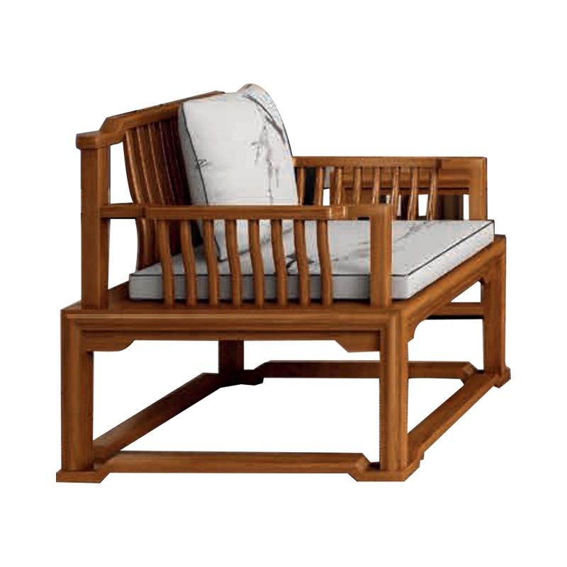 钜晟 酒店办公沙发新中式单人位胡桃实木商务接待沙发JS-GLZF-0827