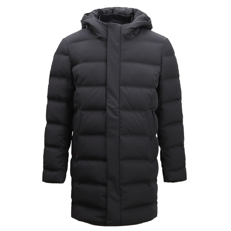 坦博尔中长款羽绒服男休闲都市时尚连帽上衣保暖加厚外套TA18673