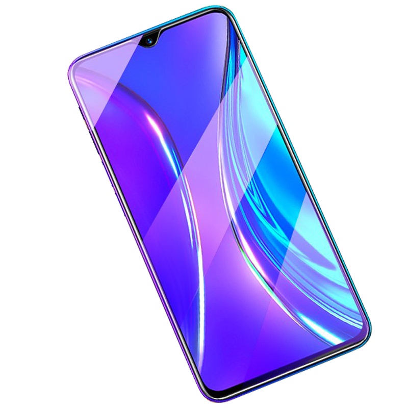 [送手机壳]轻万适用realmex2pro钢化膜全屏抗蓝光防摔贴膜oppo手机保护膜全玻璃