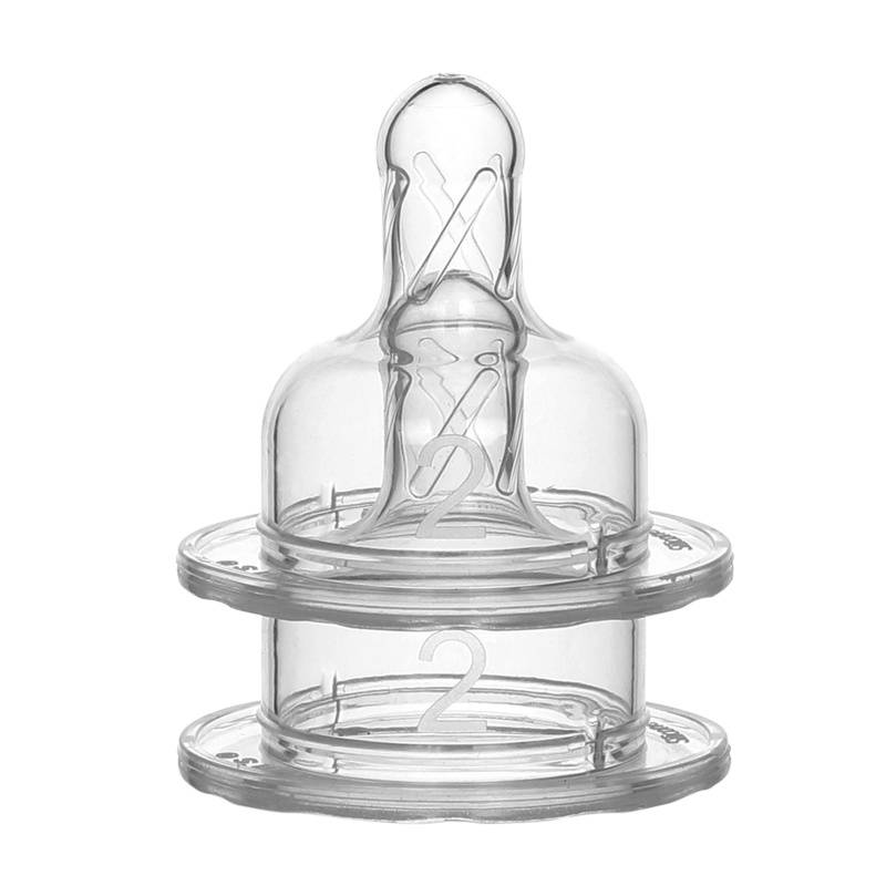 布朗博士(Dr.Brown's)爱宝选宽口硅胶奶嘴流量2 两只装 3-6月份