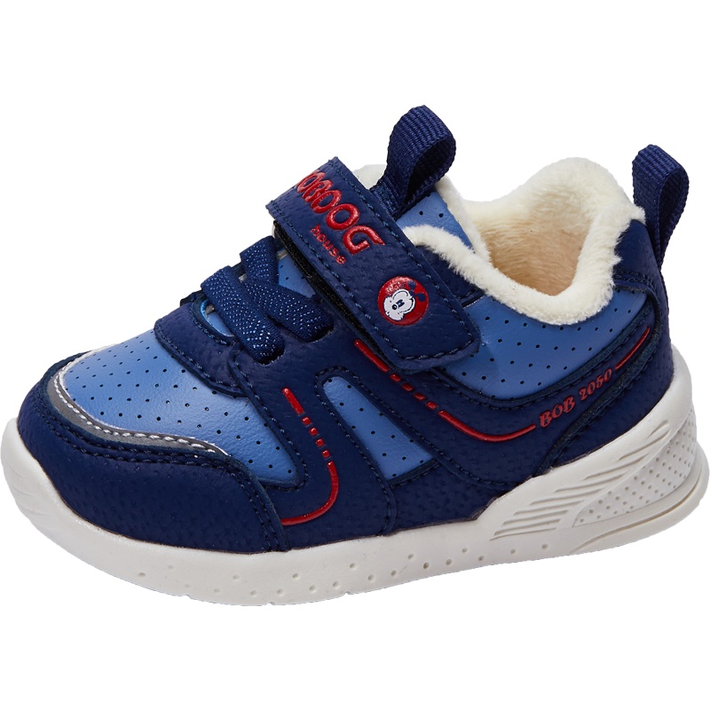 巴布豆house童鞋2019冬季新款儿童机能鞋宝宝学步鞋婴儿加绒棉鞋